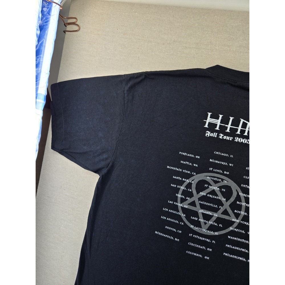 VTG HIM 2005 Fall Tour t Shirt Mens 2x Bam Magera Finnish Gothic ROCK METAL - Picture 7 of 8